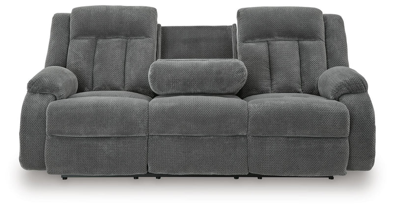 Greely Bend Power Reclining Sofa with Drop Down Table