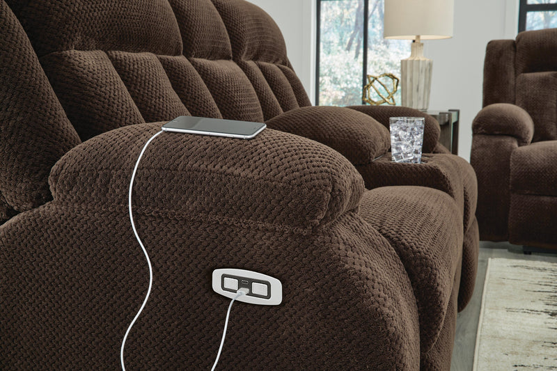 Greely Bend Power Reclining Loveseat with Console