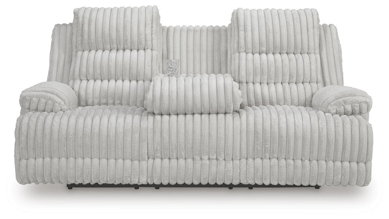 Technique Power Reclining Sofa with Drop Down Table