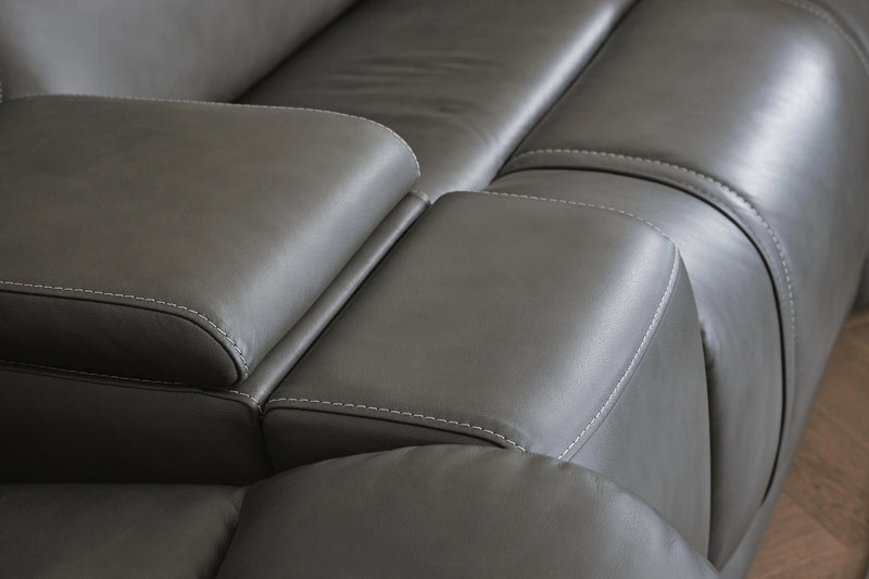 5Z-Harrenhurst Power Reclining Sectional Loveseat with Console