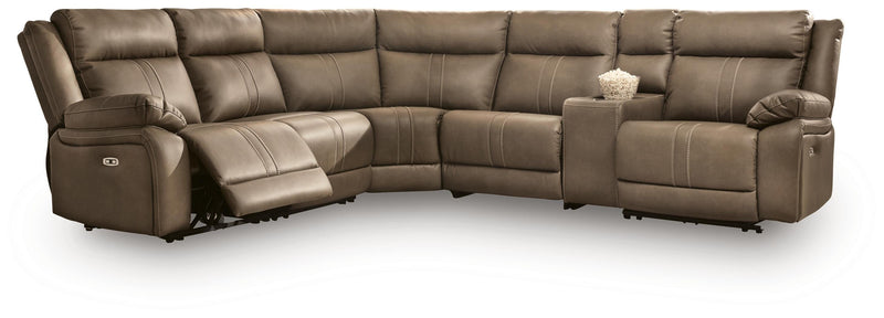 Max-Media Power Reclining Sectional with Audio Console
