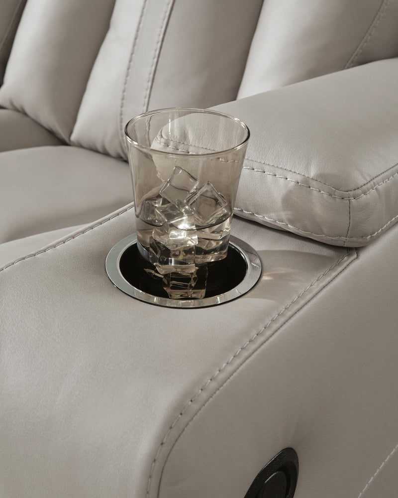 Next Move Reclining Sofa with Drop Down Table