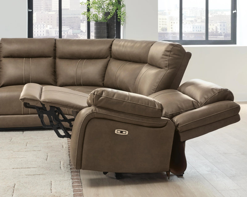 Max-Media Power Reclining Sectional with Audio Console