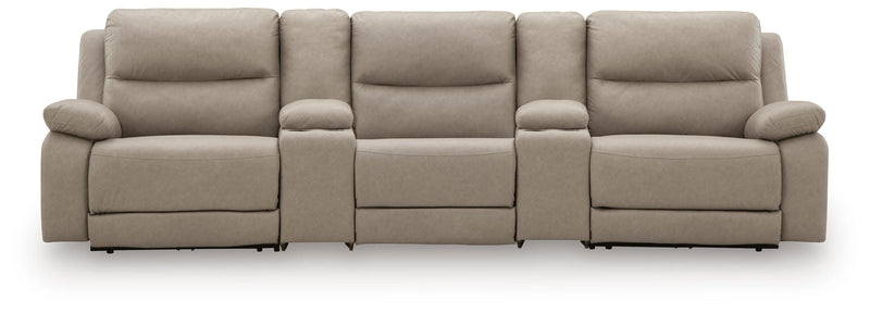 Brannigan Reclining Sectional with Storage Consoles