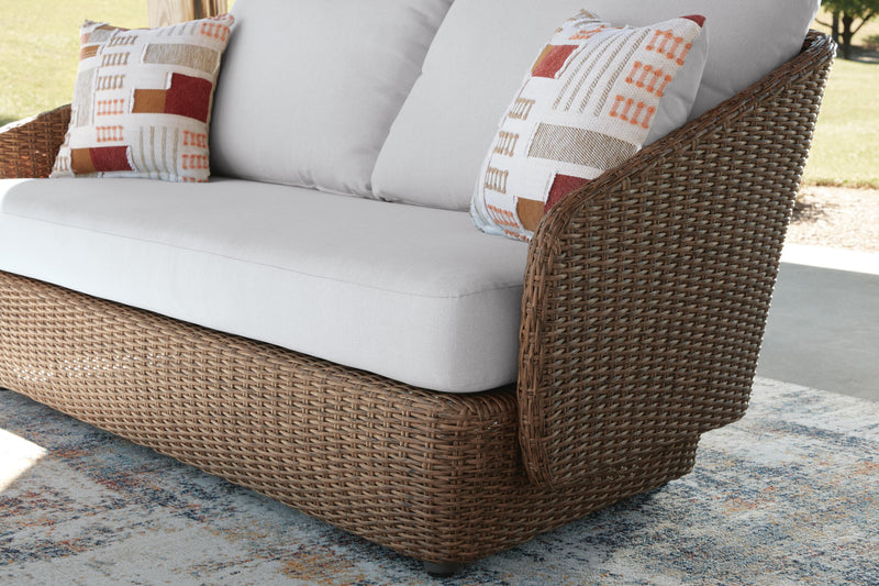 Cardiff Beach Outdoor Loveseat/2 Swivel Chairs (Set of 3)