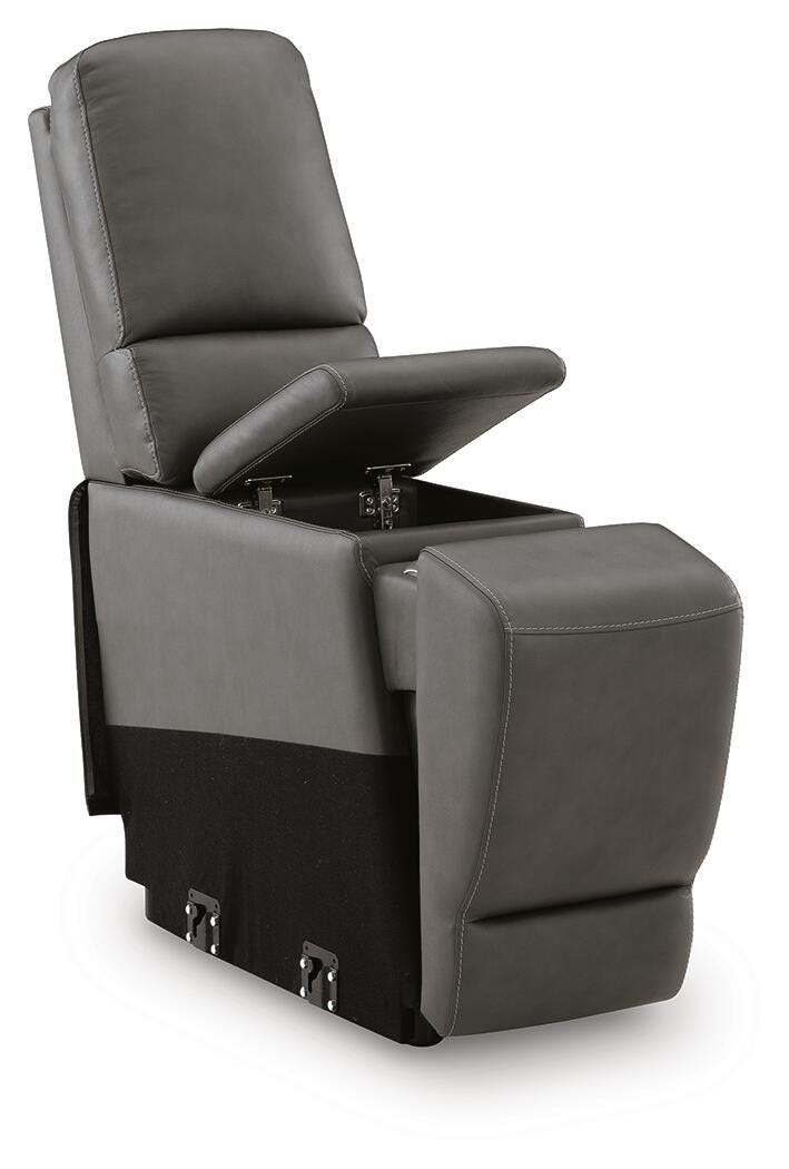 5Z-Harrenhurst Power Reclining Sectional Loveseat with Console