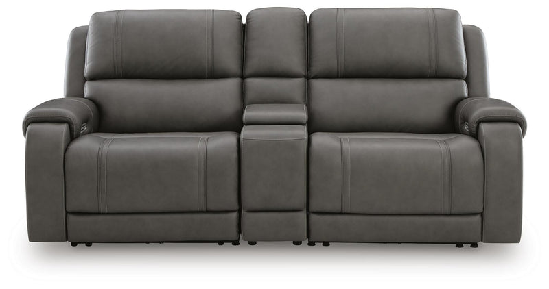 5Z-Harrenhurst Power Reclining Sectional Loveseat with Console