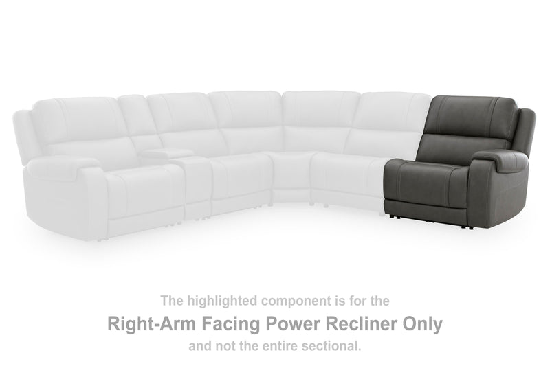 5Z-Harrenhurst Power Reclining Sectional Loveseat