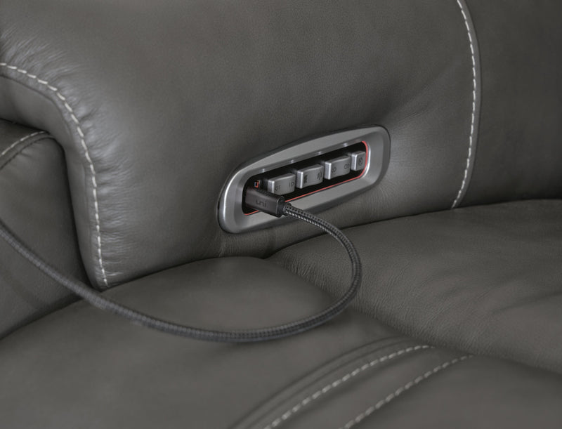 5Z-Harrenhurst Power Reclining Sectional Loveseat
