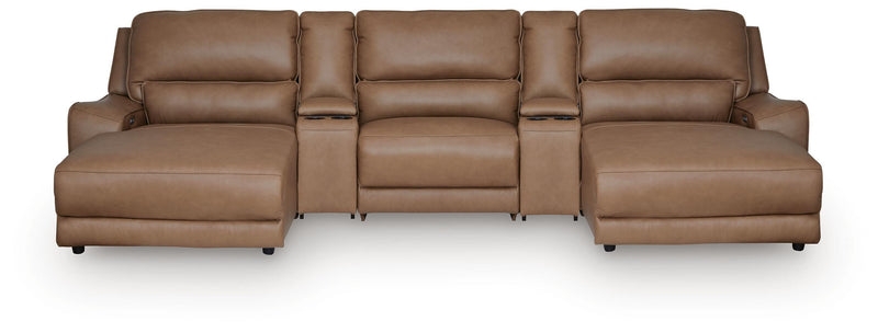 Silverbrooke Reclining Sectional with Double Chaise and Storage Consoles