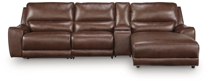 Silverbrooke Reclining Sectional with Chaise and Storage Console