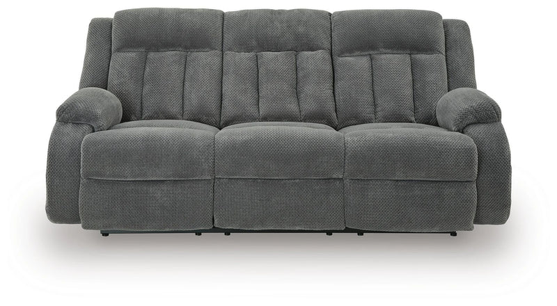 Greely Bend Power Reclining Sofa with Drop Down Table